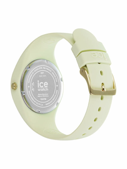 Ice Γυναικείο Ρολόι 37mm Μπαταρίας με Πράσινο Καουτσούκ Λουράκι