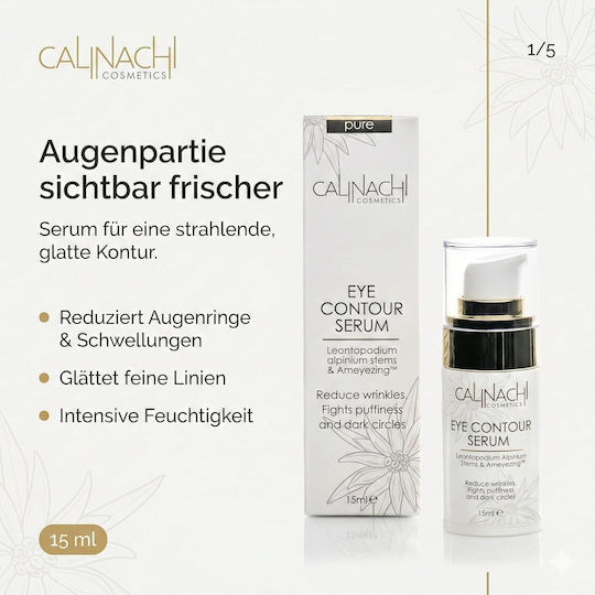Calinachi Augenbefeuchter für Taschen Schwarze Kreise & Feuchtigkeitsspendende Formulierung 15ml