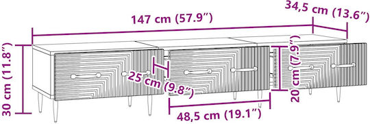 Έπιπλο Τηλεόρασης Δρυς Μ147xΠ34.5xΥ30cm