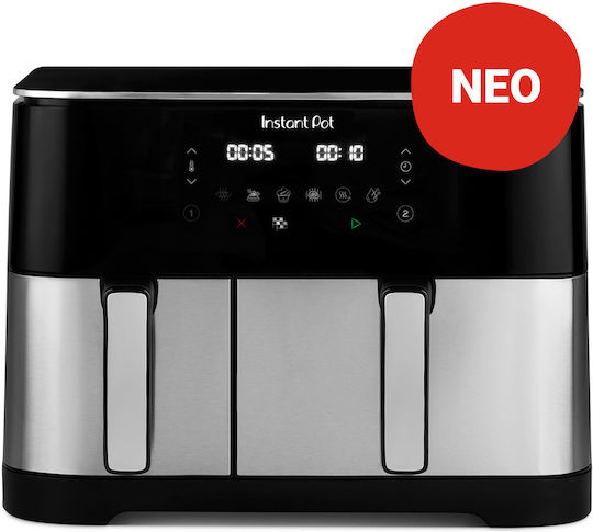 Instant Pot Instant Vortex Air Fryer με Wi-Fi & Διπλό Αποσπώμενο Κάδο 11lt Μαύρο