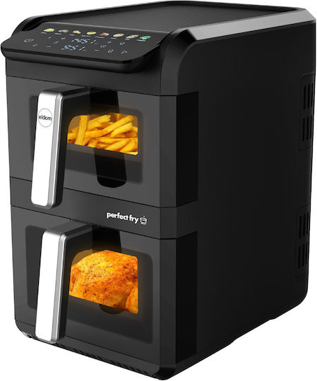 Eldom Air Fryer με Διπλό Αποσπώμενο Κάδο 10lt Μαύρο FR300