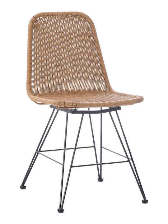 Καρέκλα Catering Rattan Pamela Φυσική Απόχρωση 44x58x82εκ.