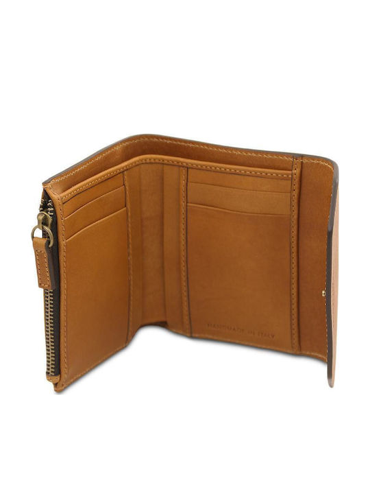 Leder Damenbrieftasche Tabac