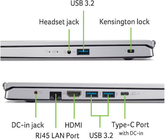 Acer Aspire Go 15 AG15-42P -R0W3 15.6" IPS FHD (Ryzen 7-5825U/16GB/512GB SSD/W11 Home) (GR Keyboard)