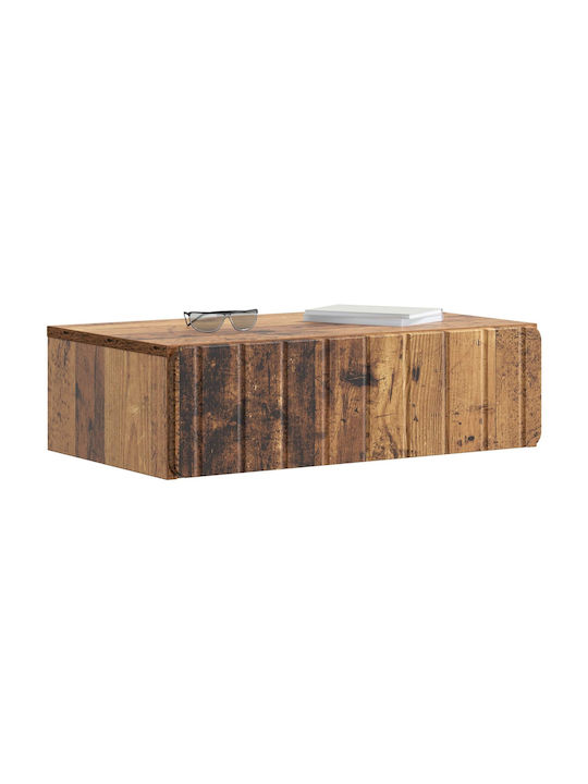Wooden Bedside Table Brown 59x34.5x17cm