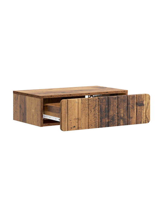 Wooden Bedside Table Brown 59x34.5x17cm