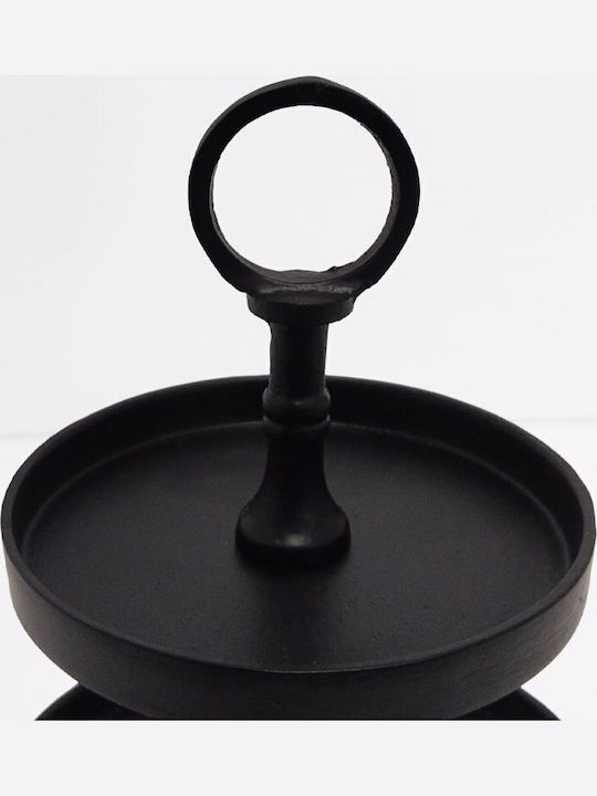 Liberta Metallic Tiered Appetizer Stand Black Diameter 20xHeight 35cm P20xW20xH35cm