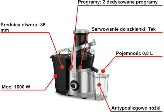 Tefal Nutri Xxl Entsafter 1000W Schwarzer