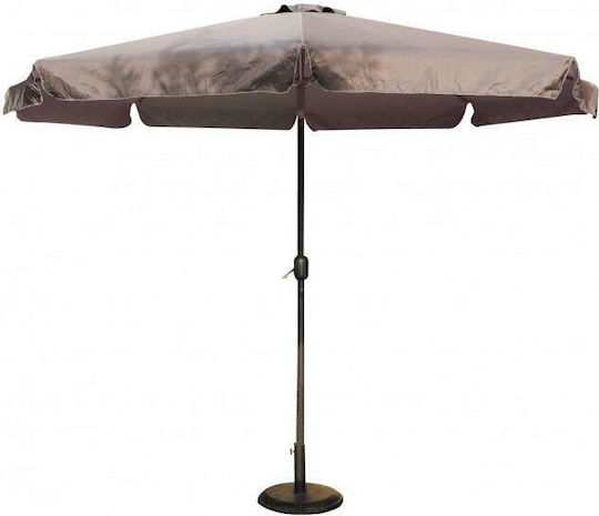 Umbrelă Rotundă Din Aluminiu Bej Φ2.7m