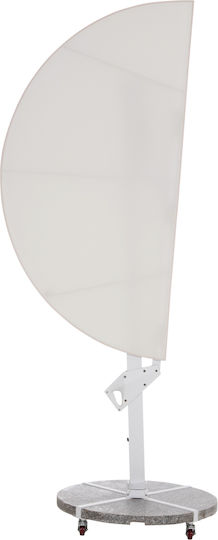 Umbrelă Profesională Suspendată Rotundă Din Aluminiu Cannopy Albă Φ2.665xÎ2.66m