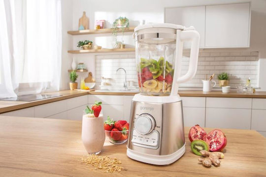 Gorenje Μπλέντερ με Γυάλινη Κανάτα 1.75 lt 1400W Λευκό B1400BE
