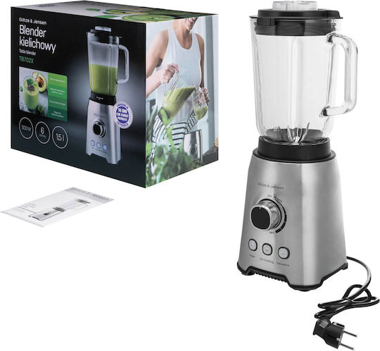 Götze&Jensen Mixer mit Glas Kanäta 1,5 l 1200W Inox