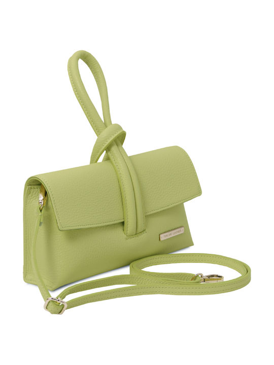 Δερμάτινο Γυναικείο Clutch Lime