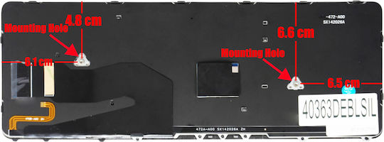 German Keyboard for Laptop HP Elitebook 840 G1 840 G2 850 G1 850 G2 745 G1 745 G2 840g1 840g2 850g1 850g2 745g1 745g2 776475-051 762758-001 with Pointer Backlight Black Silver Frame Code 40363deblsil