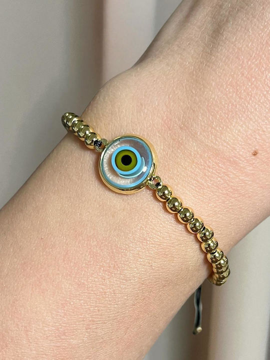 Damentaschenarmband Makramee mit Auge-Design aus Kabel 13cm