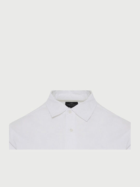 Long Sleeve Cotton Shirt in Regular Fit White