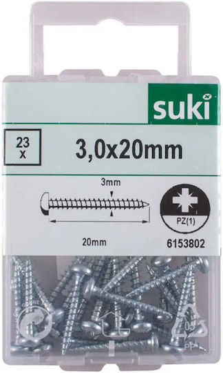 Suki Βίδα με Διάμετρο M3 και Μήκος 20mm 23τμχ