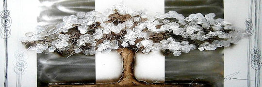 Oil Painting Canvas 120x40 Wood White Oil Painting Canvas 120x40 Wood White