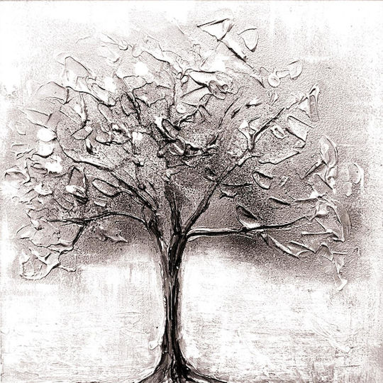 Oil Painting Canvas 60x60 Wood Gray Oil Painting Canvas 60x60 Wood Gray