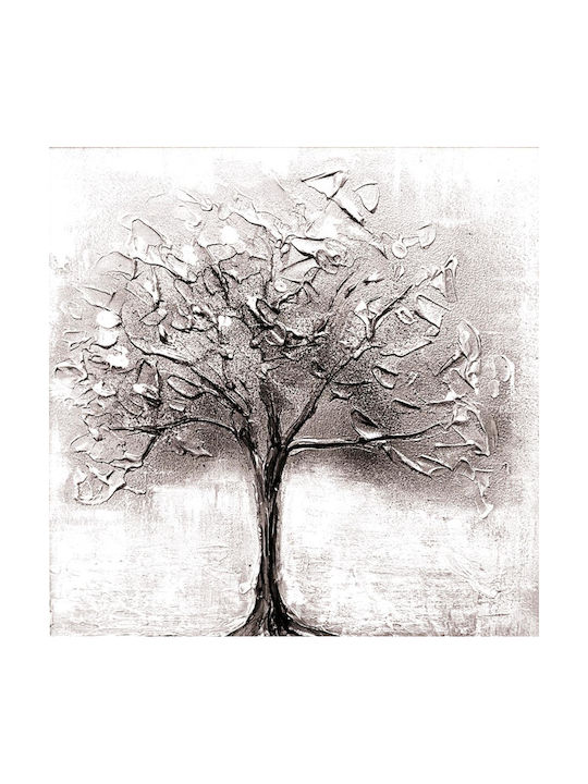 Oil Painting Canvas 60x60 Wood Gray