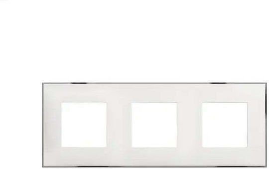 Classia Legrand Triple Frame White Chrome