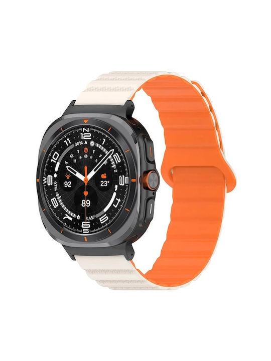 Edman Λουράκι Σιλικόνης Λευκό (Galaxy Watch Ultra)