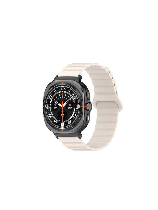 Edman Silikon Tragbare Bänder Weiß für Galaxy Watch Ultra