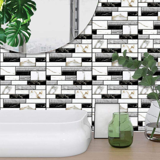 3d Sticker Black White Grey