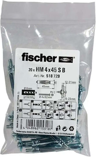 Ancoră Metalică cu Șurub Fischer Hm 4x45