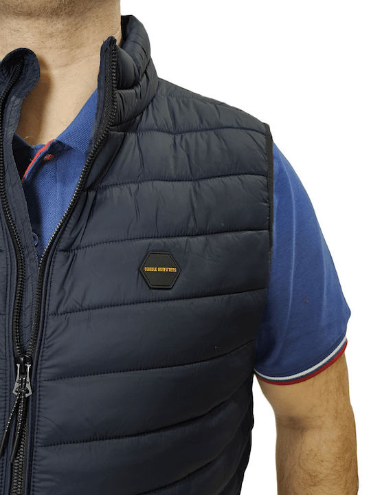 Ärmelloses Puffer Jacke Marineblau