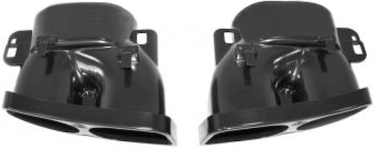 Diffuser Πίσω Προφυλακτήρα Mercedes-benz C-class W205 14-20 Sedan Brabus Look Μαύρες Μπούκες Mercedes Benz Cαrνεr