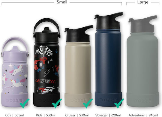 Dozze Water Bottle Silicone Boot Small Light Blue