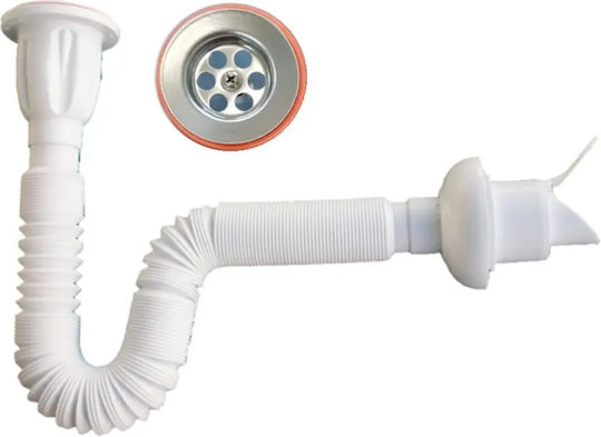Sink Siphon Flexible Connection 141cm Flap