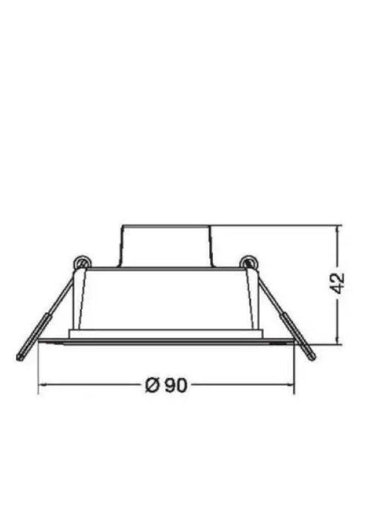 Ledvance Panou LED 4W Cu Lumină Alb Cald 3000K