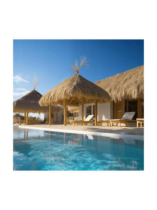 Acoperiș Artificial Din Paie Decorativ 300x100cm Căsuțe Tiki Bar Hawaiian