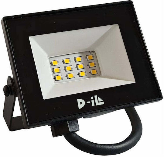 D-IL Στεγανός Προβολέας LED 10W Ψυχρό Λευκό 6500K IP65