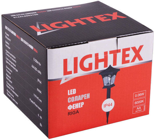 Lightex Соларна Лампа Фенер със Студено Бяло Светлина 6000K IP44