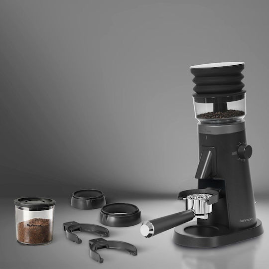 Rohnson Electric Coffee Grinder 150W with 120g Capacity and 75 Grind Levels Black