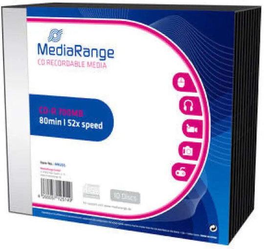 MediaRange CD-R 700MB Slimcase 10 Stück