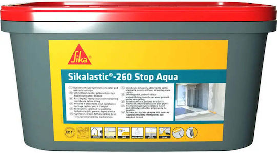 Бързосъхнеща Еластична Хидроизолация Sika Sikalastic-260 Stop Aqua