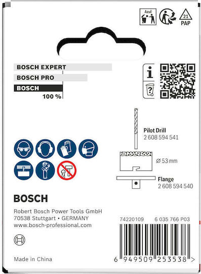 Bosch Poansoar de Tăiere Uscată cu Diametru 53mm pentru Cărămidă și Gresie