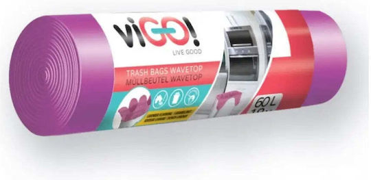 Vigo Kombucha Торби за смет Капацитет 60л с Дръжки 77x60см 18 броя Прозрачни
