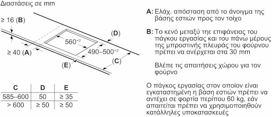 Neff Επαγωγική Εστία με Πλαίσιο Αυτόνομη με Απορροφητήρα 61.4x52.7εκ. Γκρι