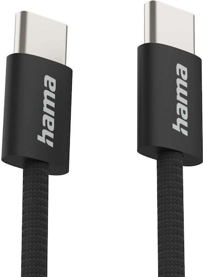 Hama Charging Cable Fabric Usb-c Usb-c 1 M Nylon Black