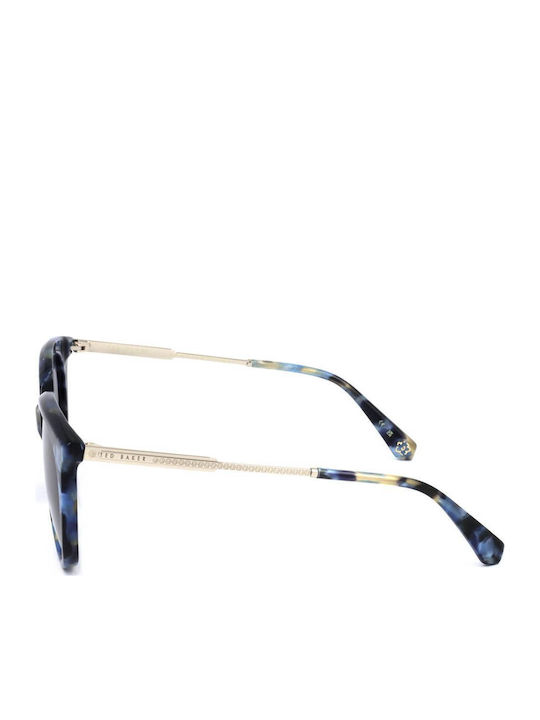 Ted Baker Tba Tb1686 Woman Sunglasses with Multicolour Horn-Rimmed Frame and Grey Lens
