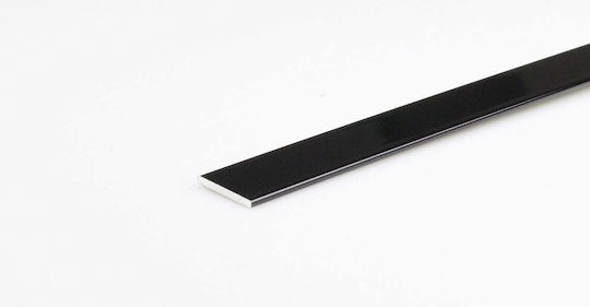 Aluminium Gerader Profil 20x2mm/1m Schwarz