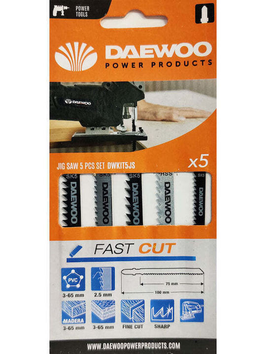 Комплект 5 Ламели За Пила Daewoo Dwkit5js