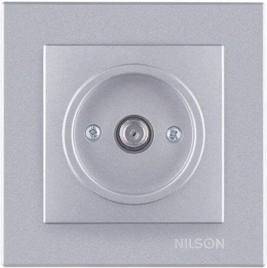Tv Socket Edge Silver Nilson Alegra