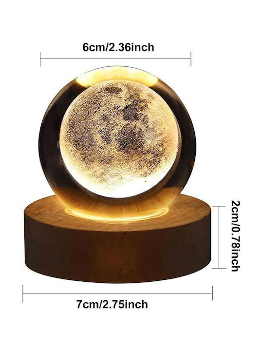 Lămpi Decorative Pentru Masă Lampă Glob De Cristal 3x3cm