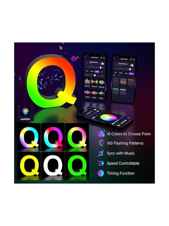 Lămpi Decorative Pentru Masă Luminoase RGB Scrisoare
